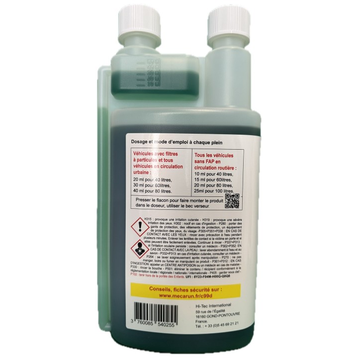 C99 Diesel 1 Litre + Flacon vide 250ml